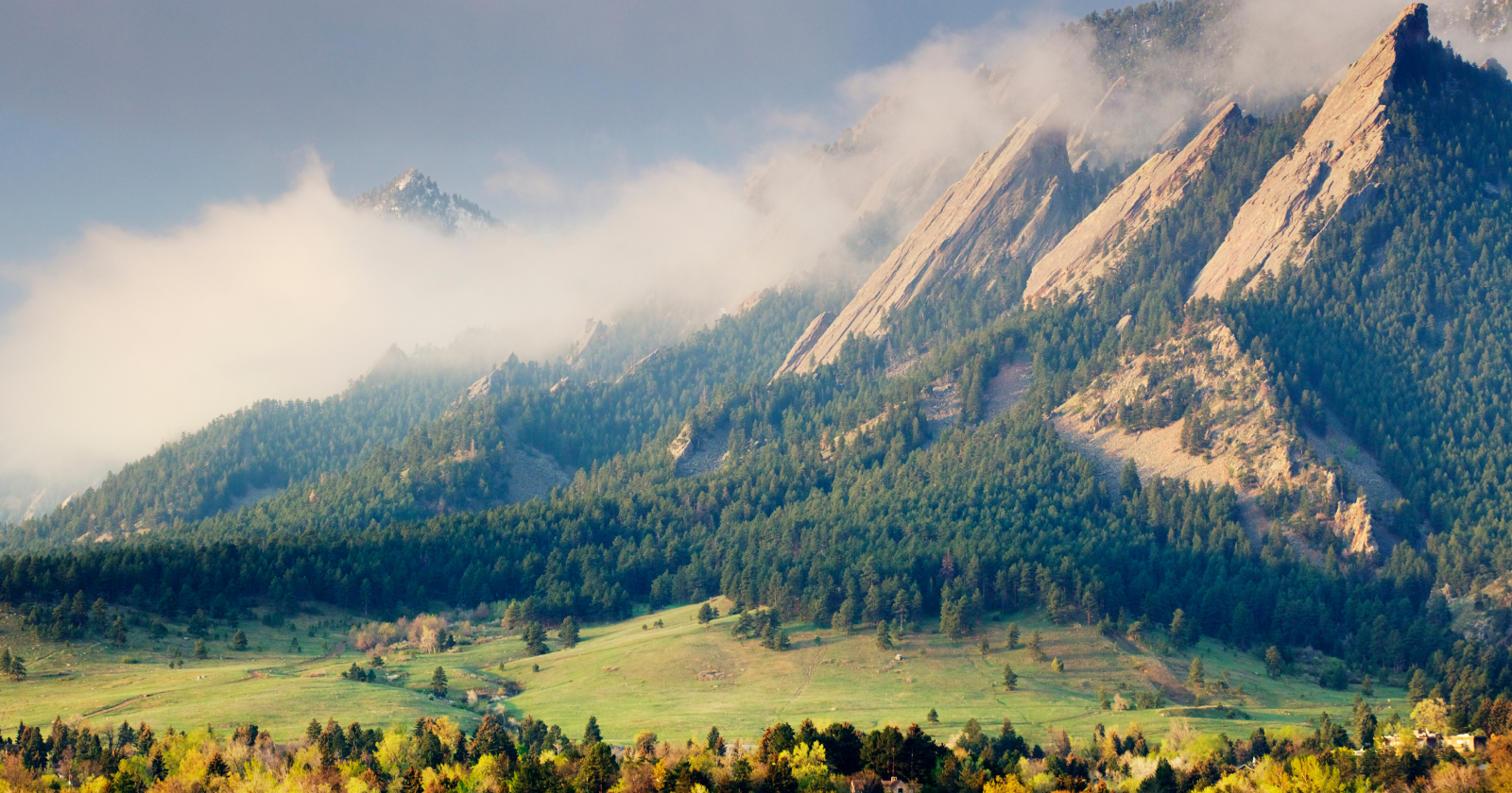 Flatirons in the fog