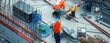 Workers at a job site